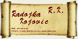 Radojka Kojović vizit kartica